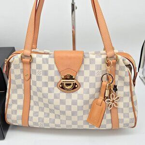 Authentic Louis Vuitton Luggage Nametag and Gold Padlock with Unbranded Keycharm